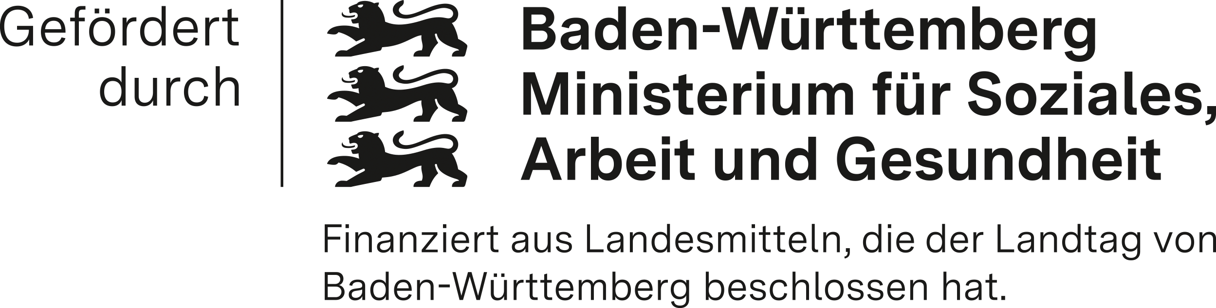 Funded by the Baden-Württemberg Ministry of Social Affairs, Labour and Health. Financed by state funds approved by the State Parliament of Baden-Württemberg.